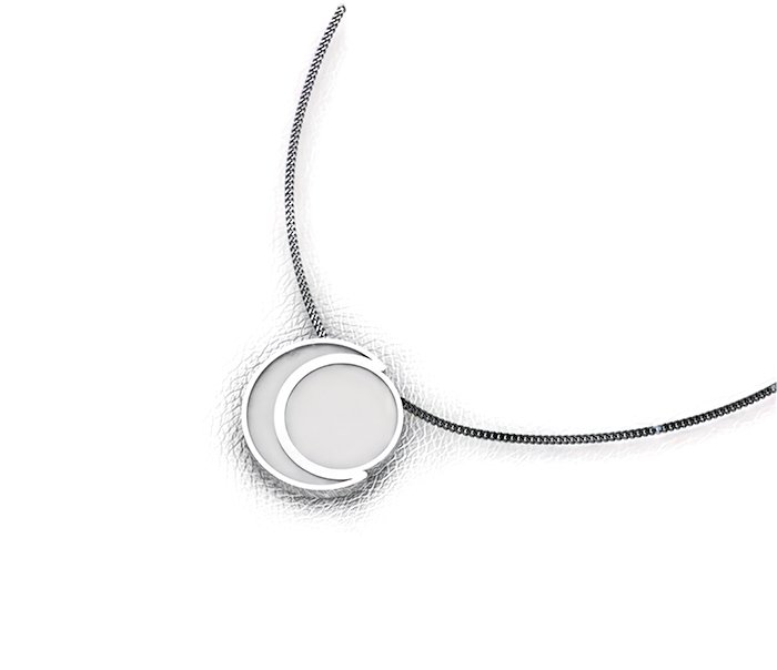 REF 0403 COLGANTE SOL Y LUNA MACIZA PLATA