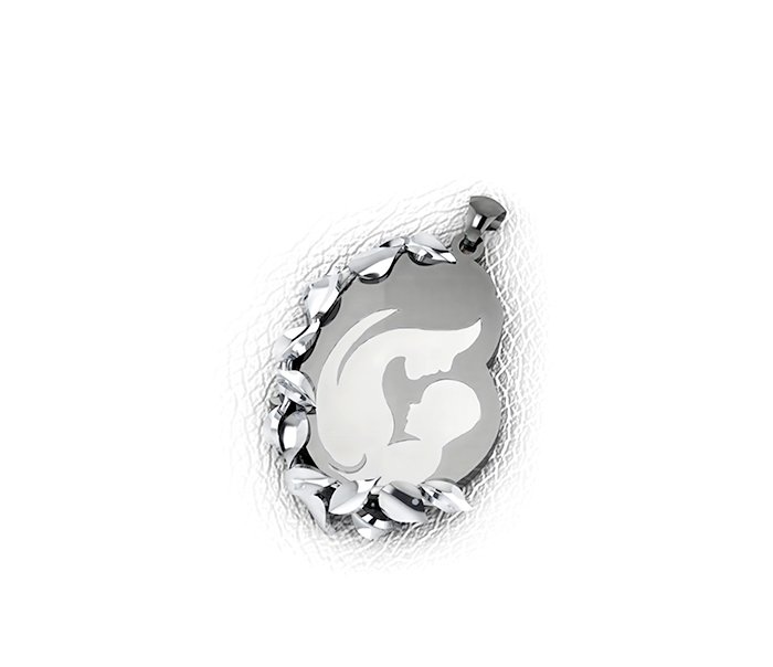 REF 0469 COLGANTE MUJER DANDO PECHO PLATA MACIZA